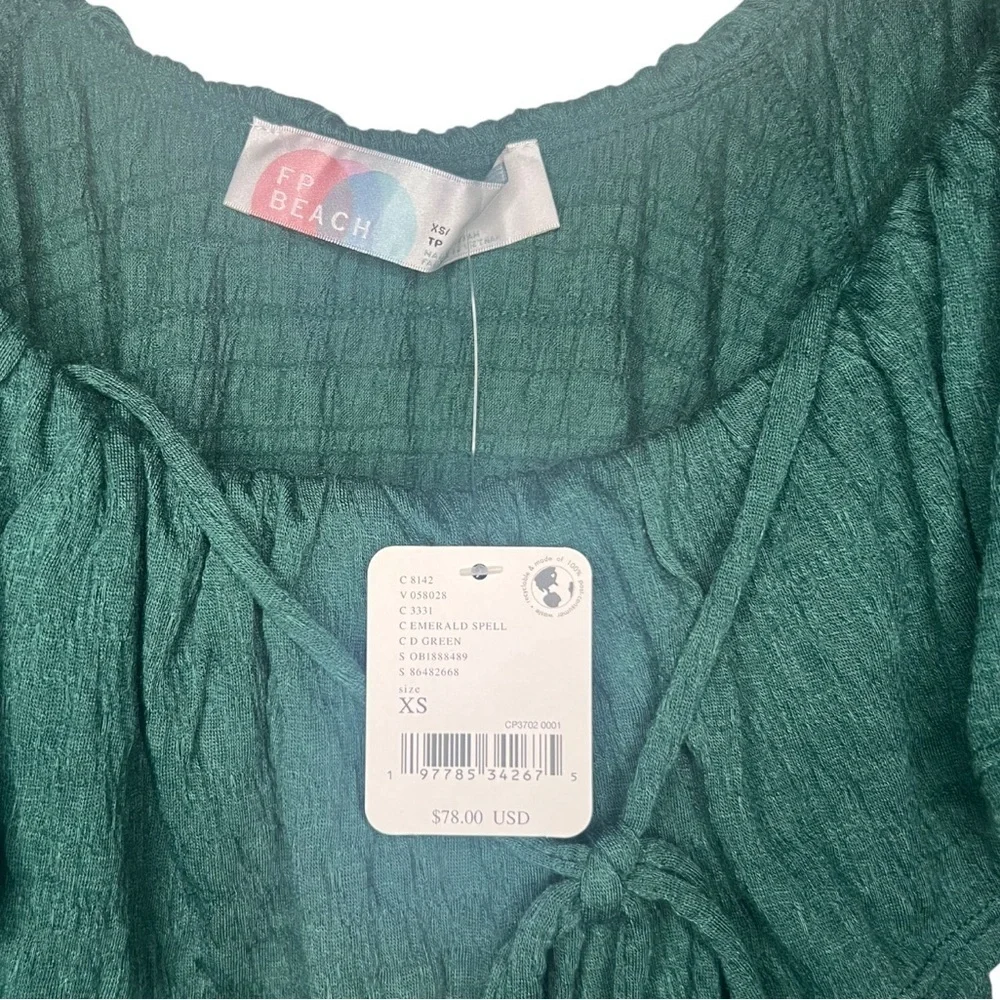 Free People Beach Green Hayden Mini Dress XS NTW